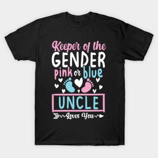 Keeper of the Gender Pink or Blue Uncle Loves You T-Shirt